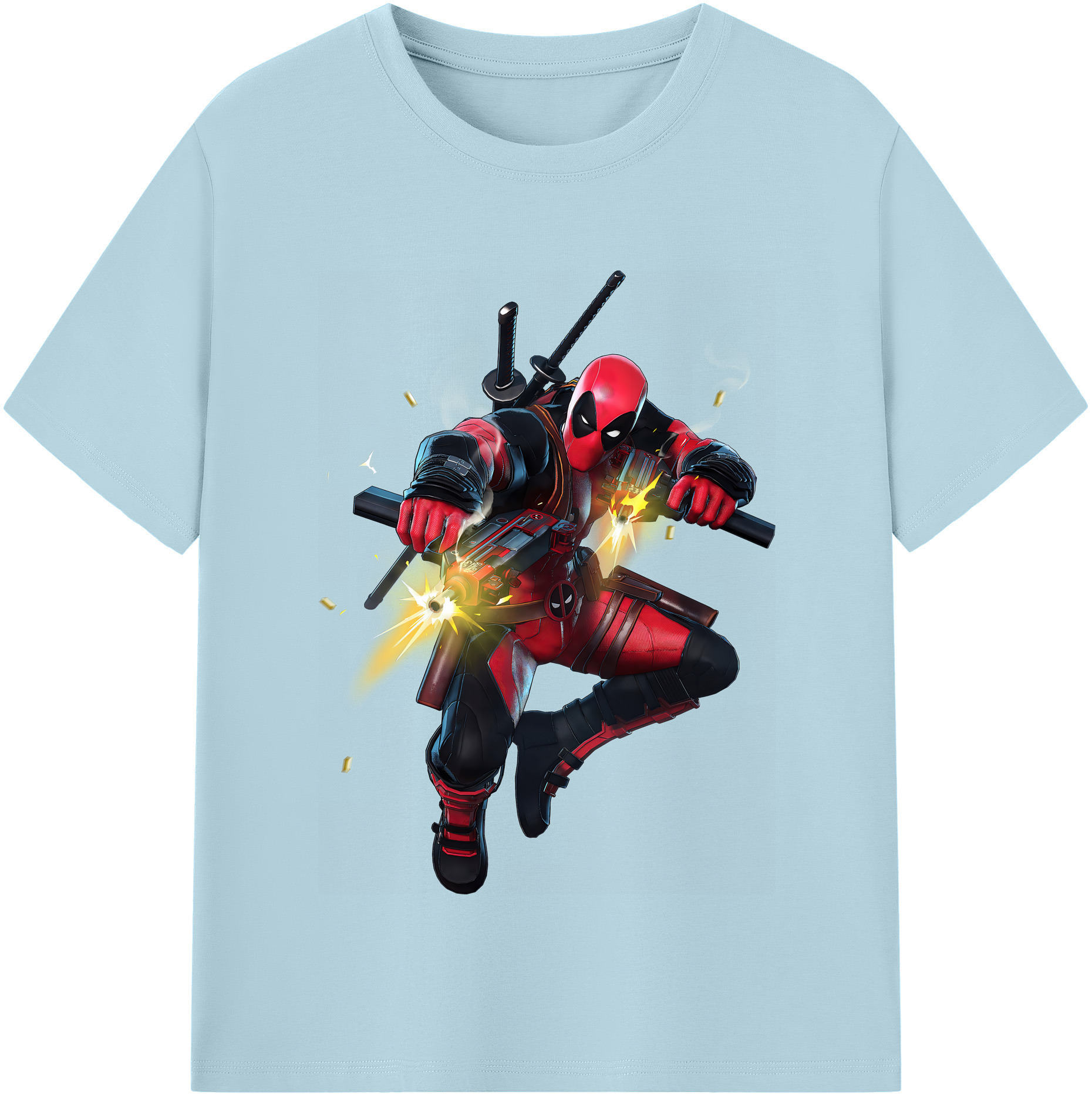 （画像用） Deadpool デッドプール 綿100％半袖Tシャツ（フロントプリント）